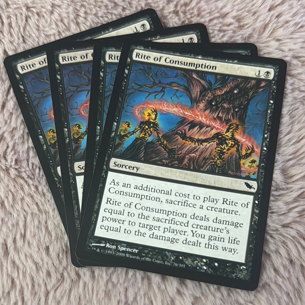 MTG Magic the Gathering Rite of Consumption x4